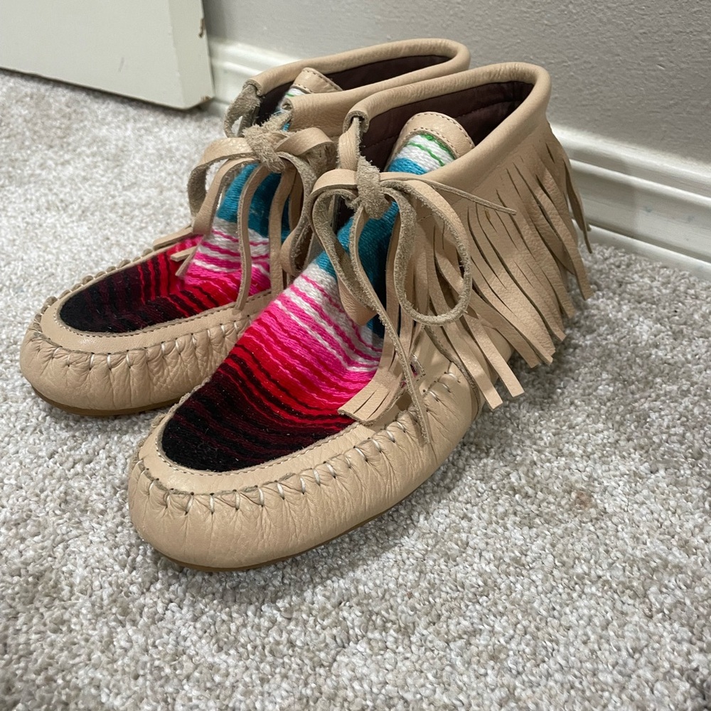 Size 7 leather moccasins